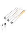 40cm 2W LED skåpbelysning med sensor - Silver, uppladdningsbar, IP20