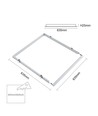 Infällnadsram för 60x60 LED-panel - Passar till Troldtekt utan anpassning, vit kant