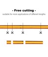 5m 8W/m COB-LED strip Anycut RA90 - 24V DC, 400 LED per meter, 5mm bred, 1m kabel