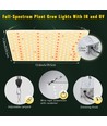 100W LED Växtlampa – Full spektrum med IR & UV, 30x40cm