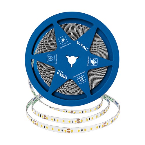 V-Tac 5m 12W/m LED-strip - IP20, 4000K, Cree-chip, 6 års garanti