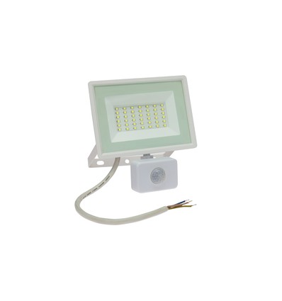 NOCTIS LUX 3 STRÅLKASTARE 30W 230V IP44 150x190x53mm VIT med PIR-sensor