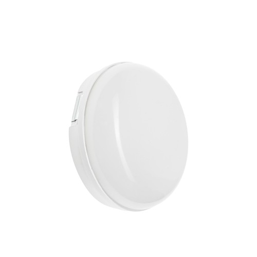 Outlet: Spectrum 8W LED vit vägglampa - Runda, IP54, 230V, inkl. ljuskälla