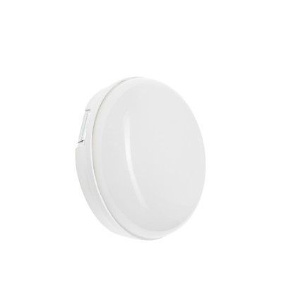 8W LED Technic Vägglampa - Rund, vit, IP54, IK10, 230V, Inkl. ljuskälla, Spectrum