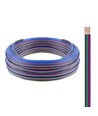 12-24V RGB kabel til LED strips - 4 ledningar, 100 meter rulle