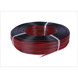 LED strip 12-24V röd/svart kabel til LED strips - 2 ledningar, 100 meter rulle