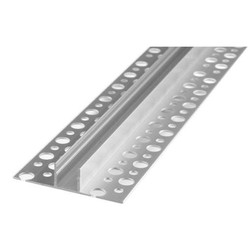 LED strip Aluprofil 13x13 till klinker/kakel - 2 meter, alu, inkl. mjölkvitt cover