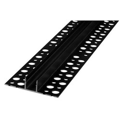 Alu / PVC profiler Aluprofil 13x13 til klinker/kakel - 2 meter, sort, inkl. svart cover