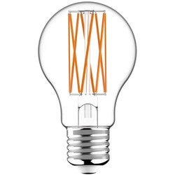 E27 vanliga LED 3,84W LED lampa - 212 lm/W, A60, filament, klart glas, E27