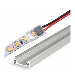 LED-belysning Outlet: STRIP CLIP 10 mm, tunn IP20, för enfärgade lister, för aluminiumprofiler