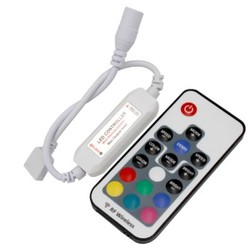 RGB LED strips Mini RGB controller inkl. fjärrkontroll - 12V (72W), 24V (144W)
