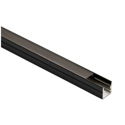 Alu / PVC profiler Aluminiumprofil för akustikpanel, 1,2 meter lång, levereras med svart matt kåpa, 10x10mm