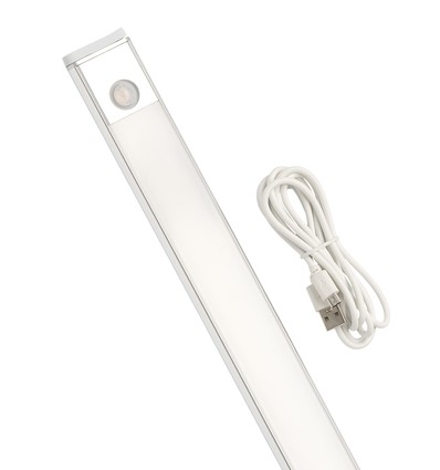 LEDlife batteridriven skåpbelysning - 30cm, Silver, PIR-sensor, CCT justerbar, uppladdningsbar