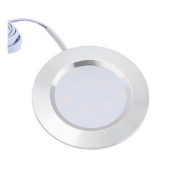 Kök och skåp LEDlife Reco68 köksbelysning - Hål: Ø5,6 cm, Mål: Ø6,8 cm, borstad stål, 2,5W, 12V DC
