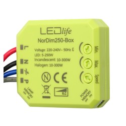 230V LED dimmer LEDlife inbyggningsdimmer - Tryckdämp, 250W, till inbyggning