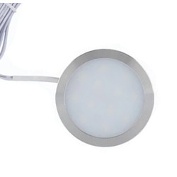 Kök och skåp LEDlife Sono60 möbelspot - Utanpåliggande, Skåpbelysning, Mått: Ø6 cm, borstat stål, 12V
