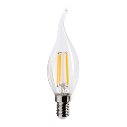 LED-POL LED-lampa glödtråd E14 Flami C35 4W 360°, Ø35x120