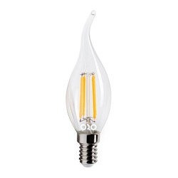 LED-POL LED-lampa glödtråd E14 Flami C35 6W 360°, Ø35x118
