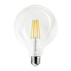 LED-POL LED-lampa glödtråd E27 G125 8W 360°, Ø125x175