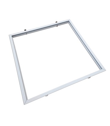Infälld ram för 60x60 LED panel - Ny modell, perfekt för Troldtekt och gips, vit kant