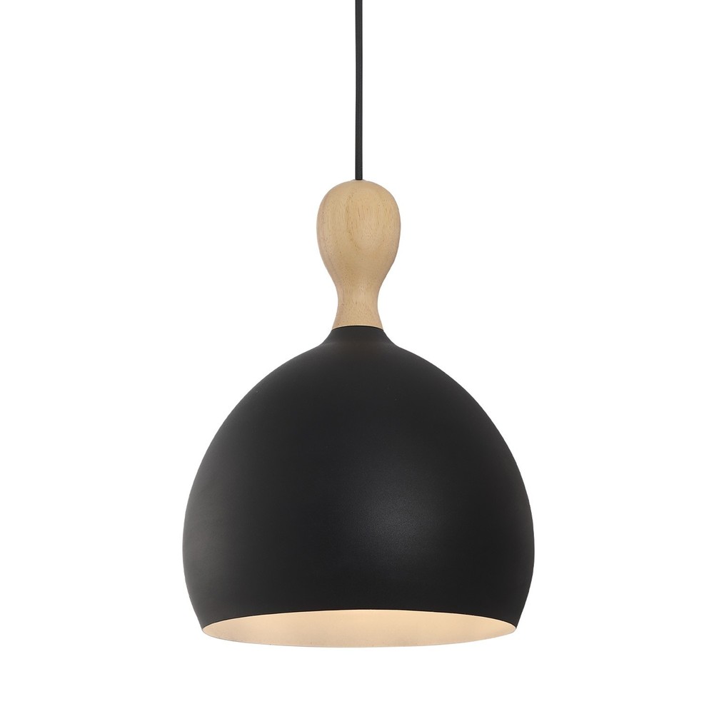 Halo Design Dueodde Pendel Metal/træ Ø24cm E27 Sort