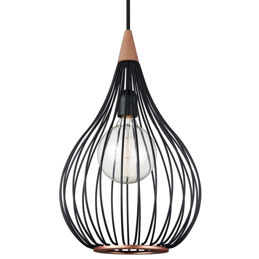 Halo Design Drops Pendel Ø30 / Svart/mörkt Tra