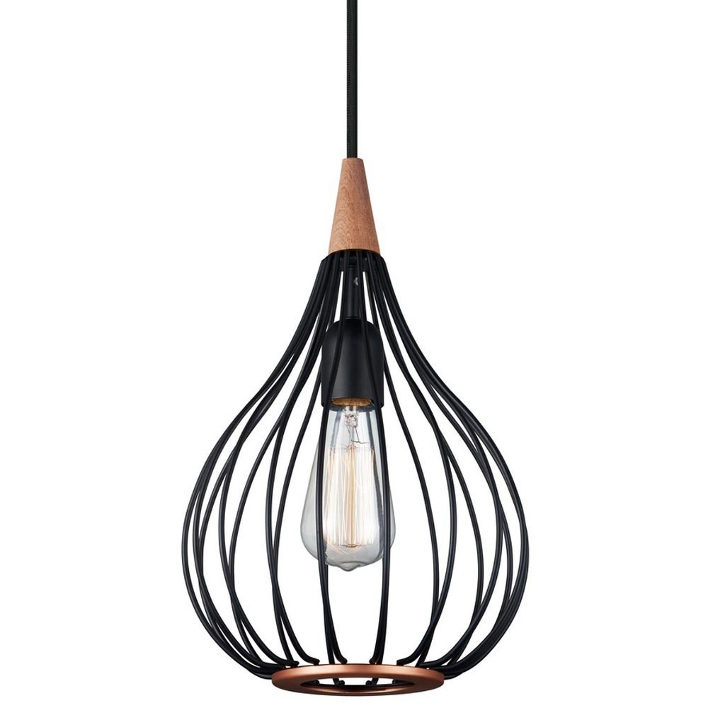 Halo Design Drops Pendel Ø23 / Svart/mörkt Tra