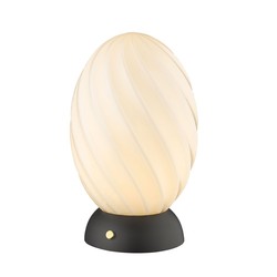 Bordslampa Halo Design - TWIST Oval Bordslampa Opal 1 X G9 svart bas