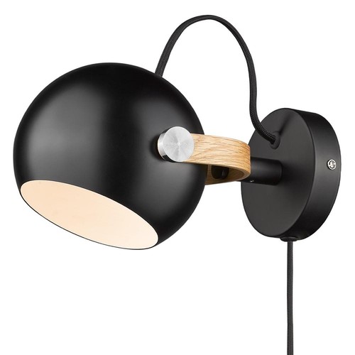 Outlet: Halo Design - D.C Vägglampa Ø12 G9, svart / ek