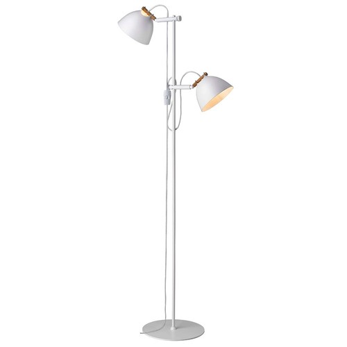 Halo Design - ÅRHUS golvlampa 2L Ø18 G9, Vit / Trä