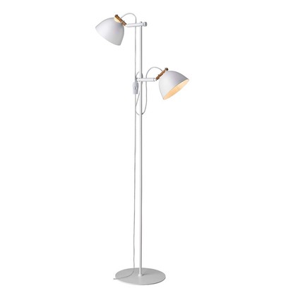 Halo Design - ÅRHUS golvlampa 2L Ø18 G9, Vit / Trä