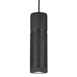 Pendel Halo Design - HALO- hängande Cylinder i metall svart Ø12 2,5m kabel