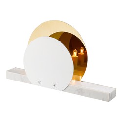 Bordslampa Halo Design - Marble Eclipse, vit bordslampa
