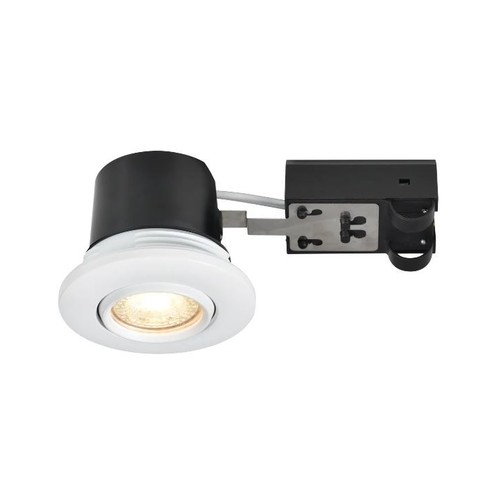 Nordlux downlight Umberto - GU10, matt vit, IP44, godkänd i isolering