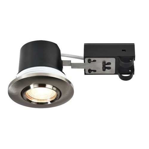 Nordlux downlight Umberto - GU10, Nickel, IP44, godkänd i isolering