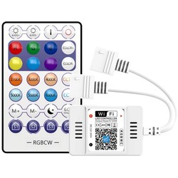 24V RGB+WW Smart Home RGBW controller - Fungerar med Google Home, Alexa och smartphones, 12V (144W), 24V (288W)