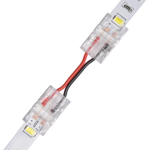 Slim Skarv med ledning til LED strip - 8mm, enkeltfarvet, IP20, 5V-24V