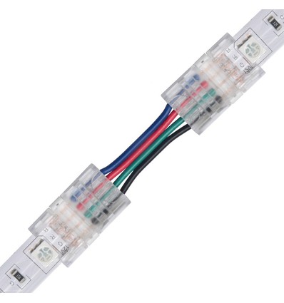 Slim Skarv med kabel till LED strip - 10mm, RGB, IP20, 5V-24V