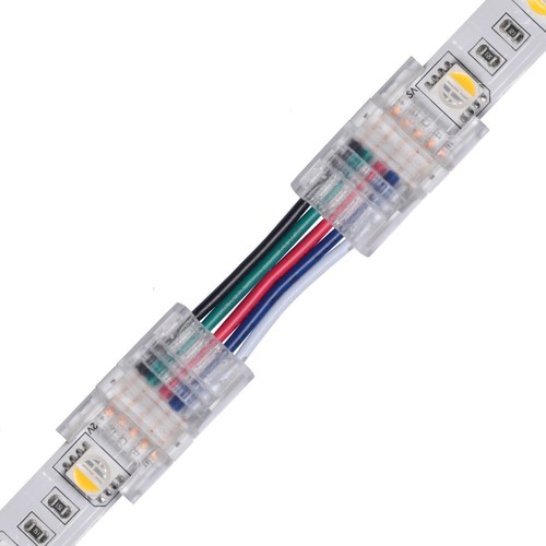 Slim Skarv med kabel till LED strip - 10mm, RGBW, IP20, 5V-24V