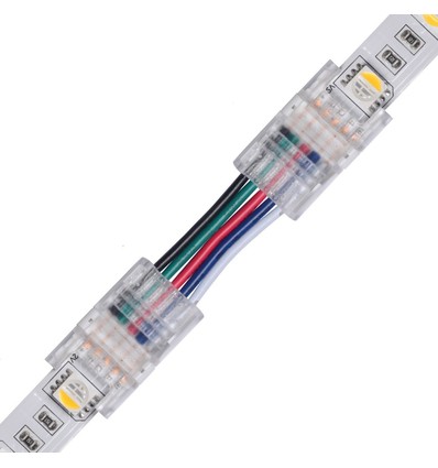 Slim Skarv med kabel till LED strip - 10mm, RGBW, IP20, 5V-24V