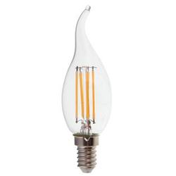 E14 LED V-Tac 4W LED flammalampa - Filament, varmvitt, E14