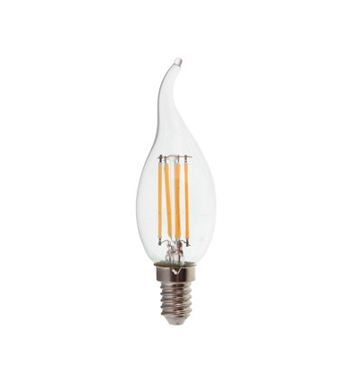 V-Tac 4W LED flammalampa - Filament, varmvitt, E14