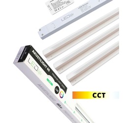 Akustiktak Troldtekt LED Skenaset 3x90 cm CCT, Infälld, Akustilight, inkl. fjärrkontrol, kablar och driver