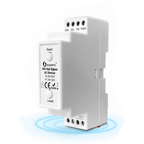 Zigbee dimmer modul för DIN-skena - Gledopto, Zigbee 3.0, 200W