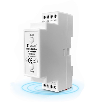 Zigbee dimmer modul för DIN-skena - Gledopto, Zigbee 3.0, 200W