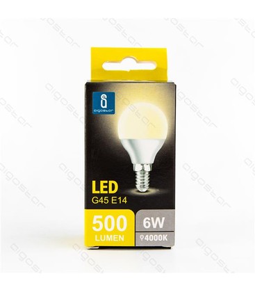 Lagertömning: Aigostar E14 - 6W LED lampa, G45, 500 Lumen, neutral vitt
