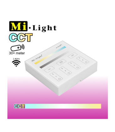 Outlet: Mi-Light CCT väggpanel, 230V - 4 zoner