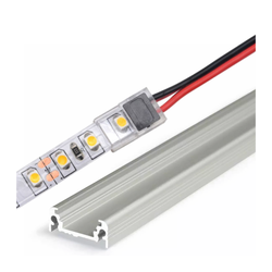 Enkeltfärgad LED strip tillbehör 12V/24V Skarv til 8 mm til LED strip til lösa ledningar - Tunn, IP20, för enfärgade lister, för aluminiumprofiler