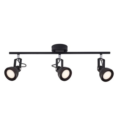 Outlet: Nordlux Aslak 3-spotlampa, svart, GU10