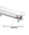 60cm Limea T8 LED-armatur, genomkopplad - För 1x 60cm LED-lysör, IP65 vattentät